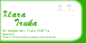 klara truka business card